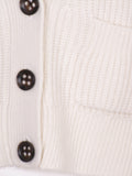 NYHED! LIMITED EDITION Cardigan m. naturknapper i kraftig strik - Mari