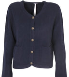 NYHED! LIMITED EDITION Cardigan m. guldknapper i kraftig strik - Anna