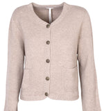 NYHED! LIMITED EDITION Cardigan m. guldknapper i kraftig strik - Anna